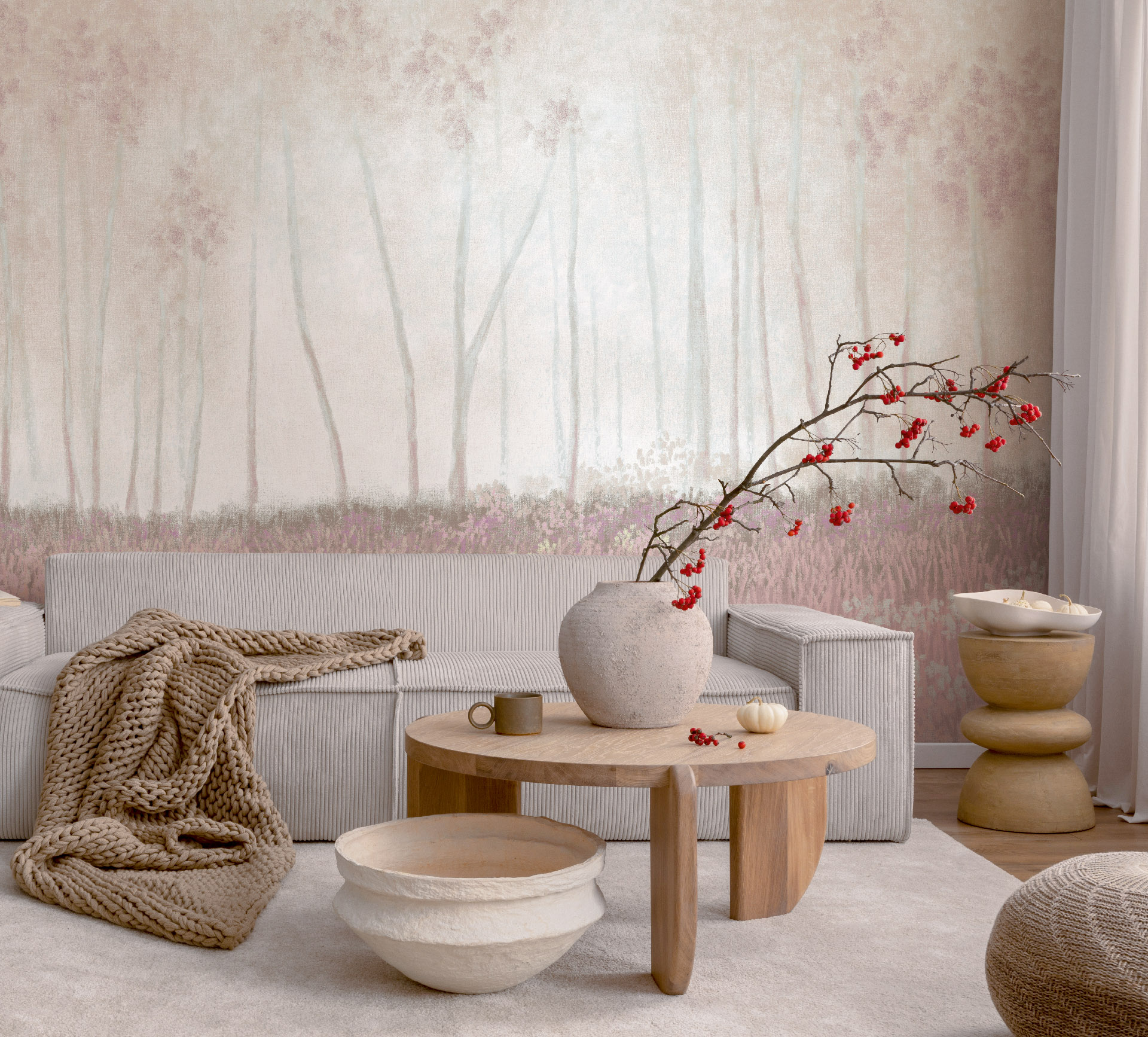 Панно Loymina Пейзаж 2 Цветочная поляна ART23 003 3×5 фото в интерьере